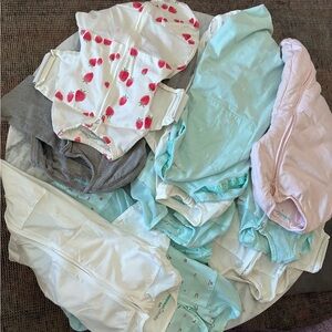 Baby Sleep Sacks & Swaddles - Strawberry & Pastel Mix